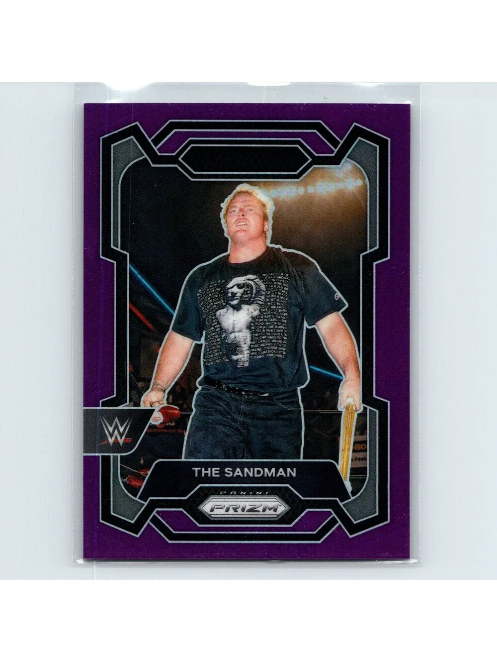 2024 Panini Prizm WWE The Sandman #105 Purple Prizm #/149